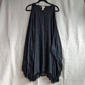 L'Agence 100% Silk Floral Burnout Fringe Dress